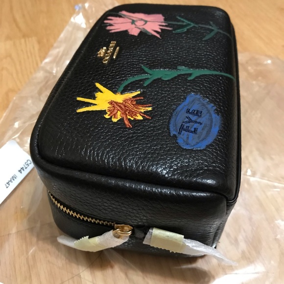 🌸 Coach X Jean Michel Basquiat Small Boxy Cosmetic Case 🍃 - Picture 8 of 14